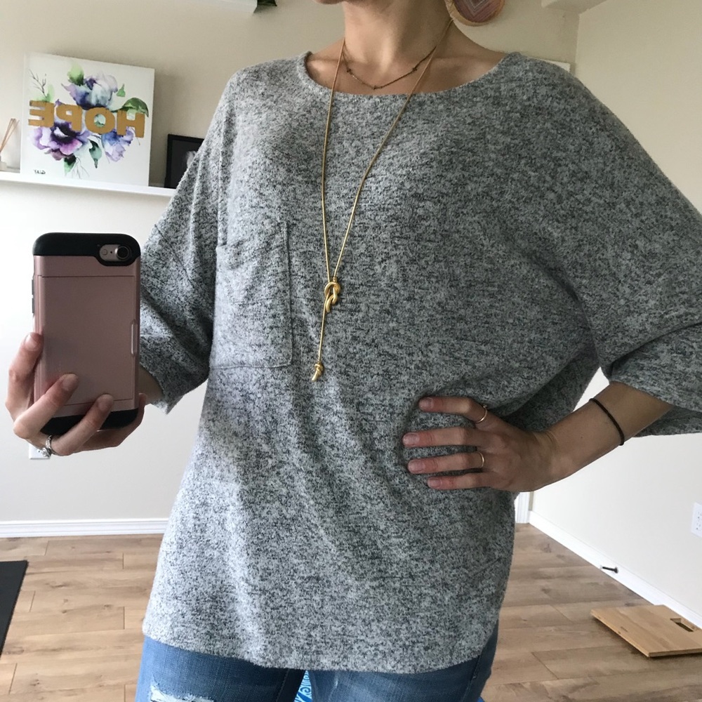 Super soft gray top